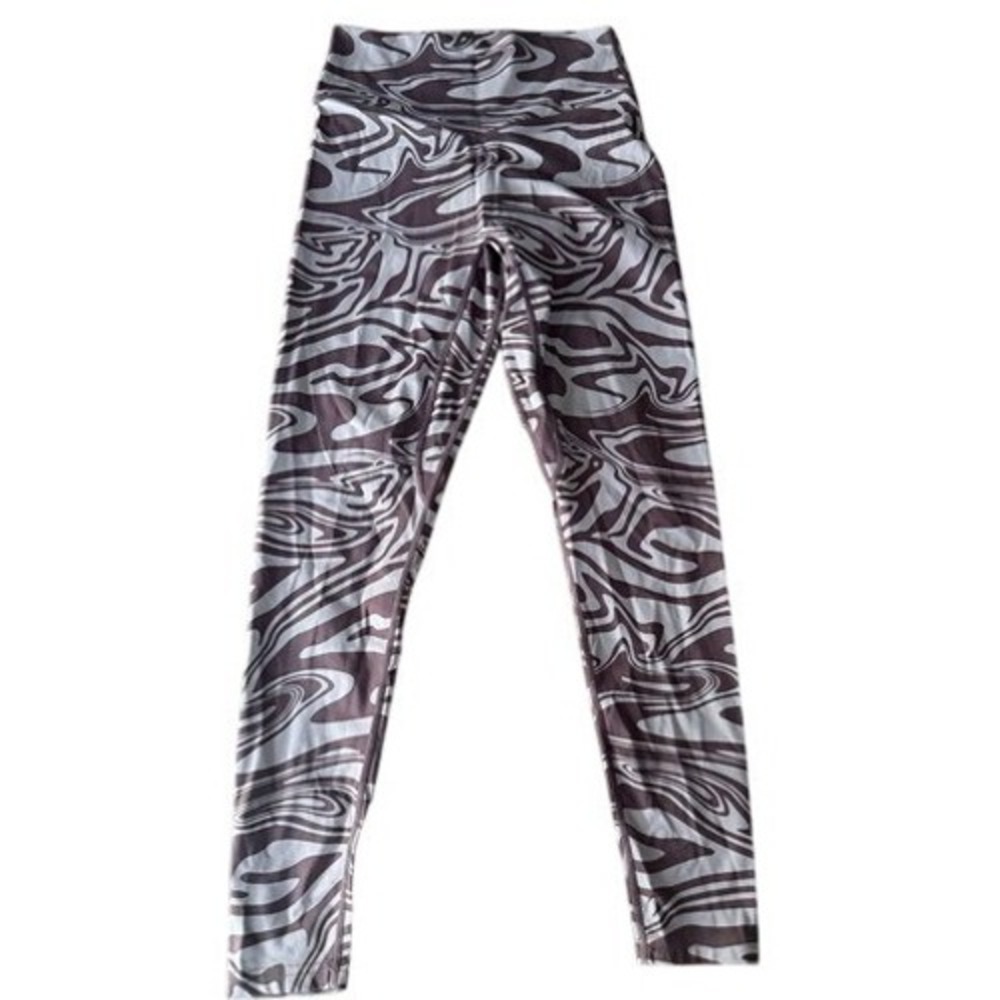 Balance Athletica Womens Brown Marble Swirl High Waisted Leggings Size Medium